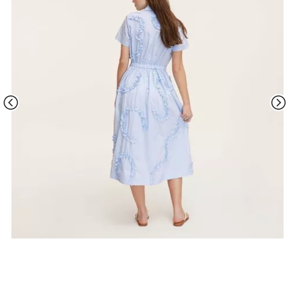 Blue Ruffled Women's Dress - Picture 2 of 2